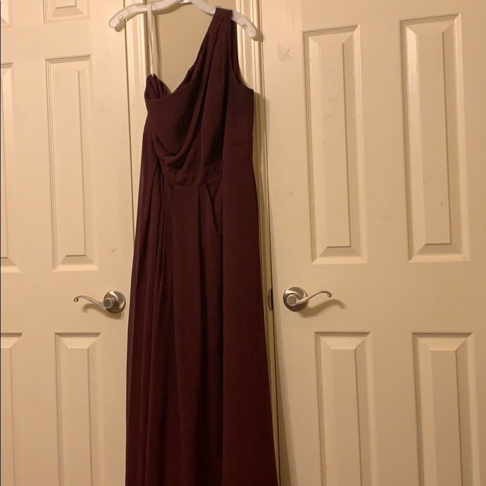 One strap wedding dress